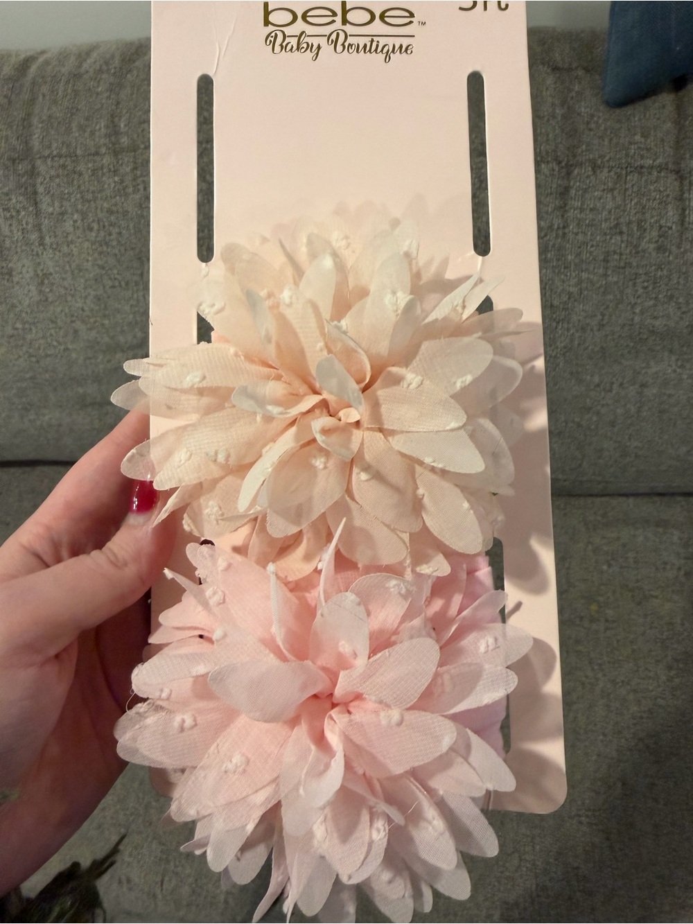 bebe Baby Boutique Blush Pink Floral Clip Set